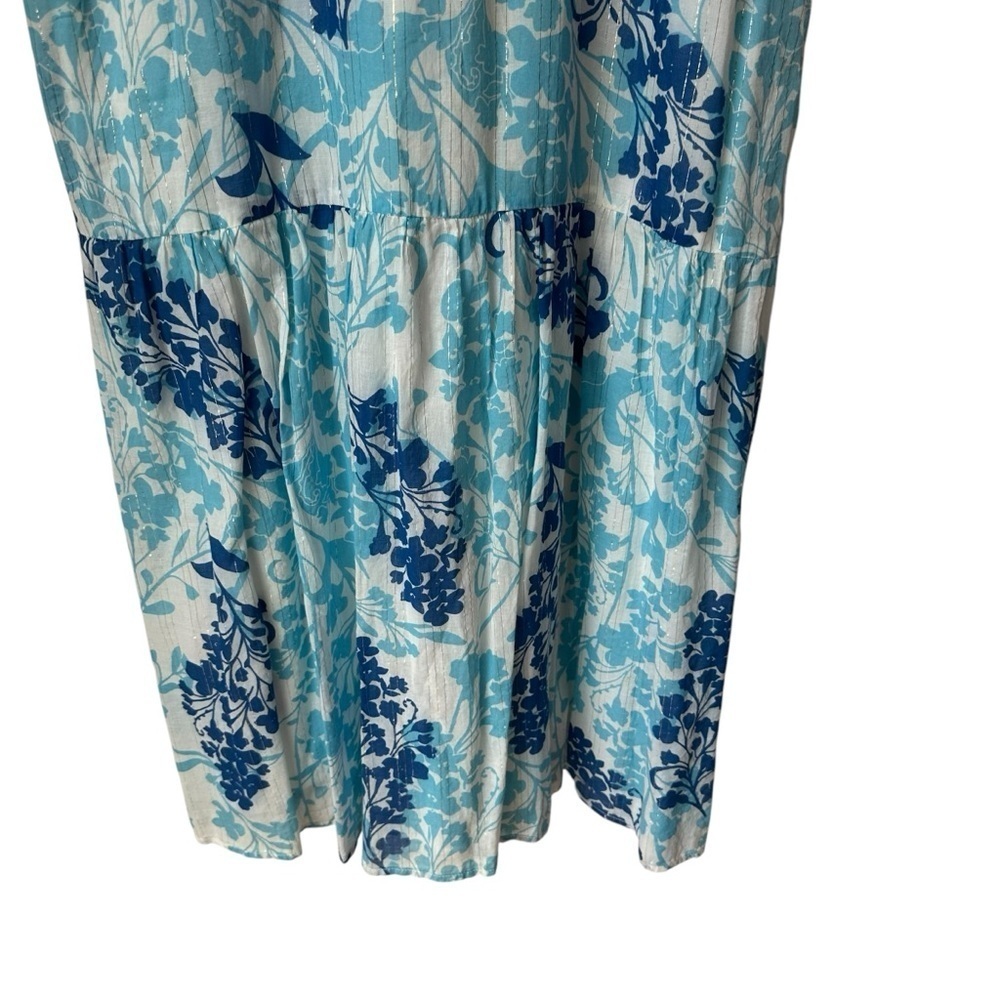 Old Navy Floral Blue and White Maxi Dress, Medium - Picture 5 of 12